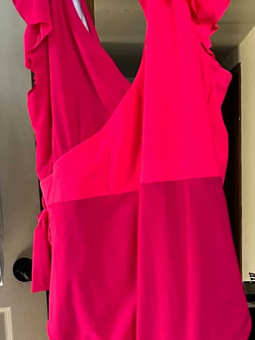 Bright Pink Ruffle One-Piece Swimsuit
